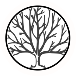 Black tree in circle