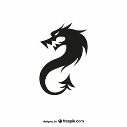 Black white dragon
