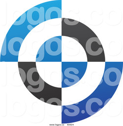 Blue and white circle