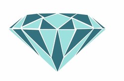 Blue diamond shaped
