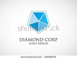 Blue diamond shaped