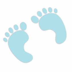 Blue footprint