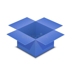 Blue open box