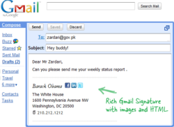 Create email signature with