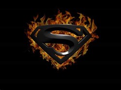 Flaming superman