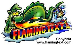 Flaming text
