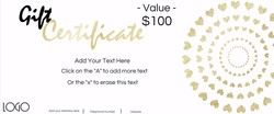 Gift certificate template with