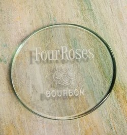 Glass coasters with