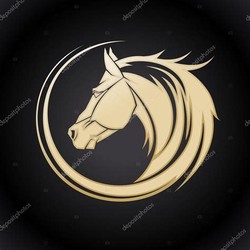 Gold horse