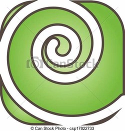 Green white swirl