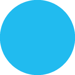Half blue circle
