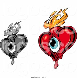 Heart with eyes