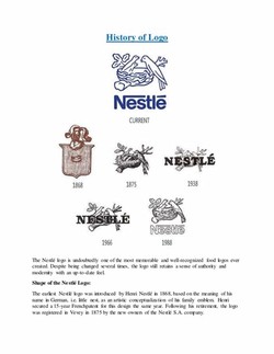History of nestle