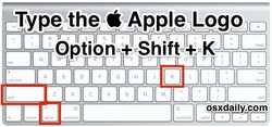 How to type apple