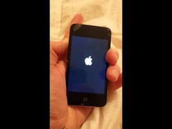 Ipod stuck on apple