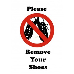 Leave your footwear outside