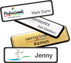 Name badges with
