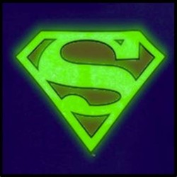Neon green superman
