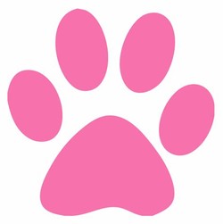 Pink paw print