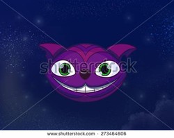 Purple cat face