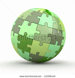 Puzzle piece globe