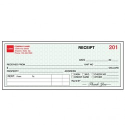 Receipt book with