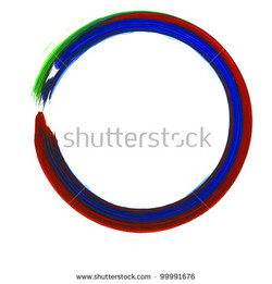 Red and blue circle