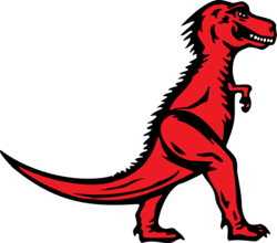 Red dinosaur face