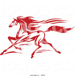 Red horse racing