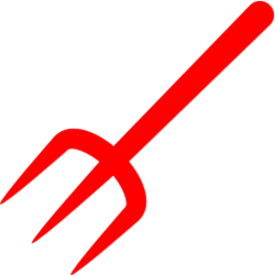 Red pitchfork