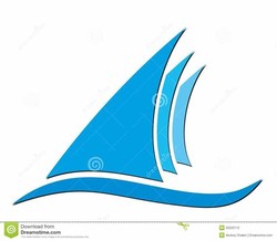 Three blue sails