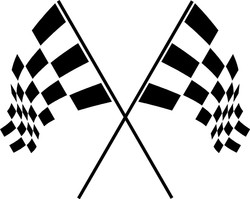 Two racing flags