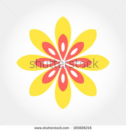 Yellow and red flower