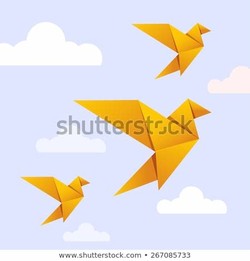Yellow flying bird