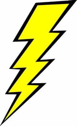 Yellow lightning bolt